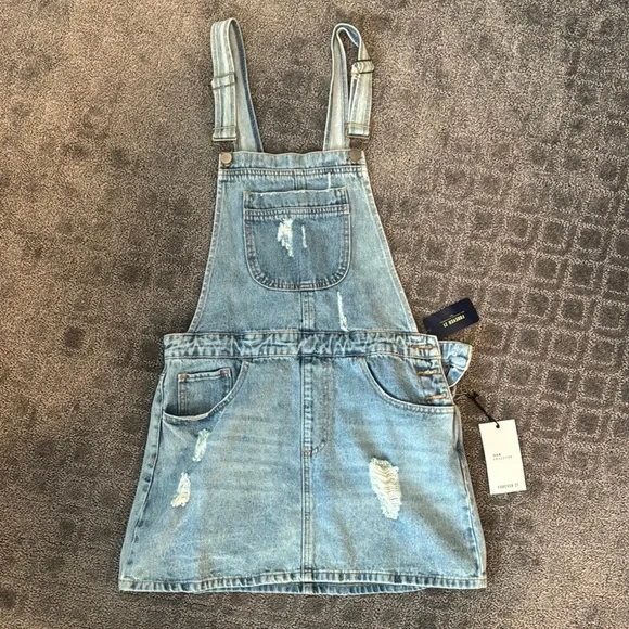 white christmas dresses Wide-Leg Denim Overalls main image 1